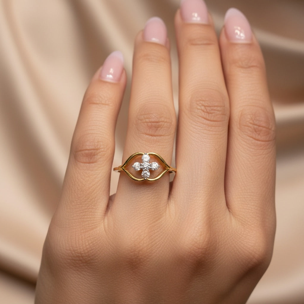 Rosette Diamond Ring