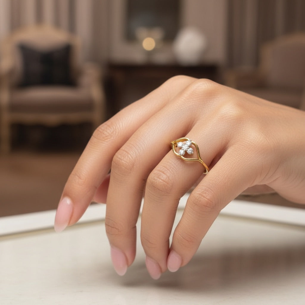 Rosette Diamond Ring
