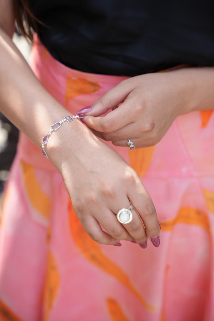 Amethyst Rose Bracelet