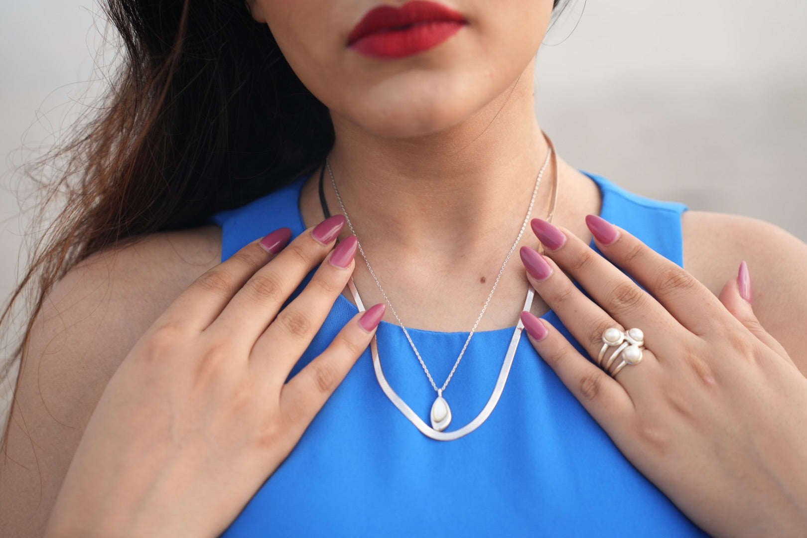 Elysian Drop Pearl Chain pendant
